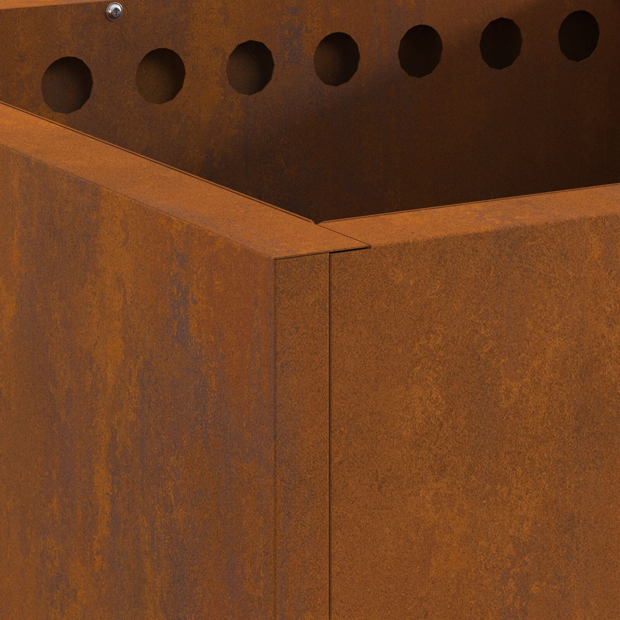 Smokeless Fire Pit Square 48X48X50 Cm Weathering Steel