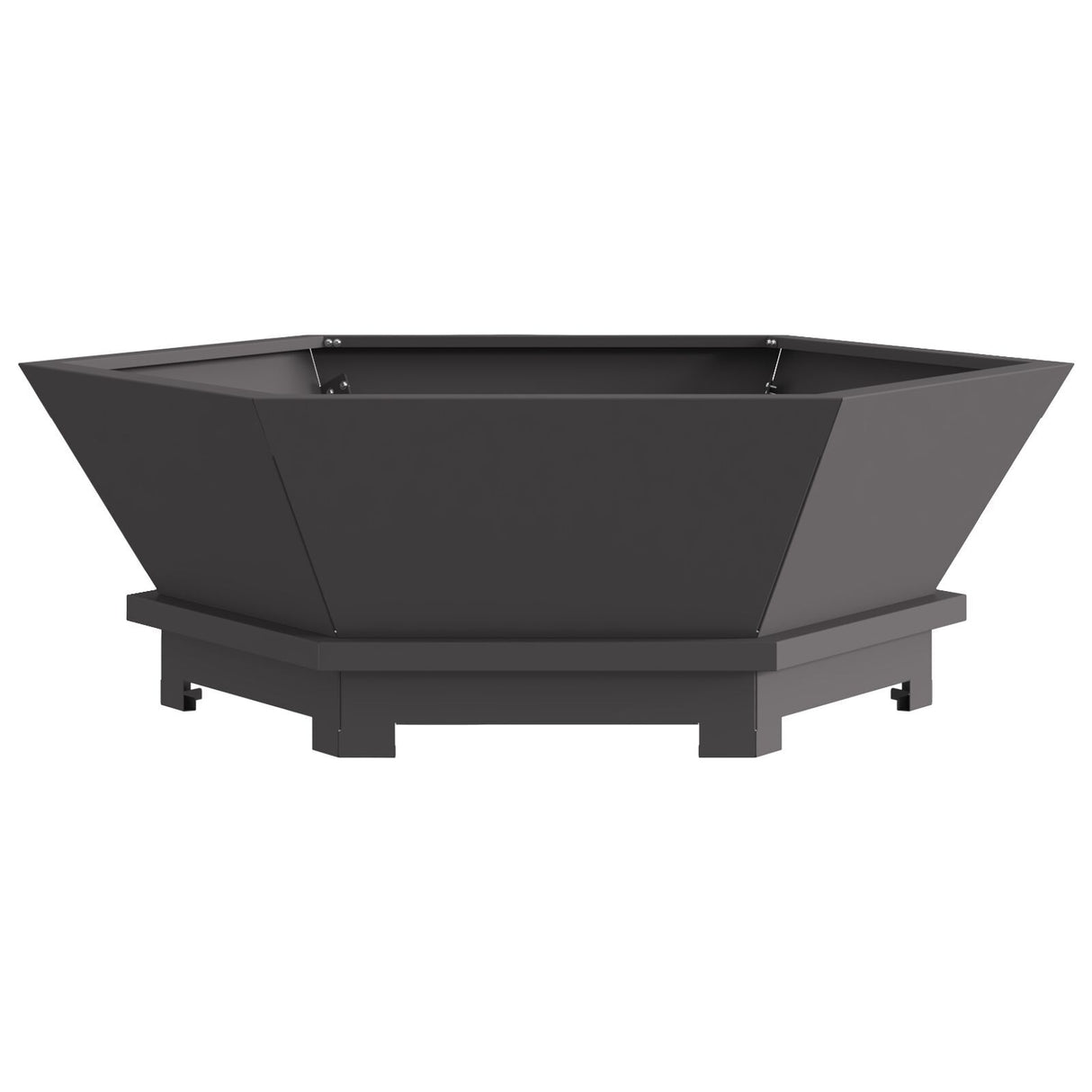 Fire Pit Hexagonal Black Steel