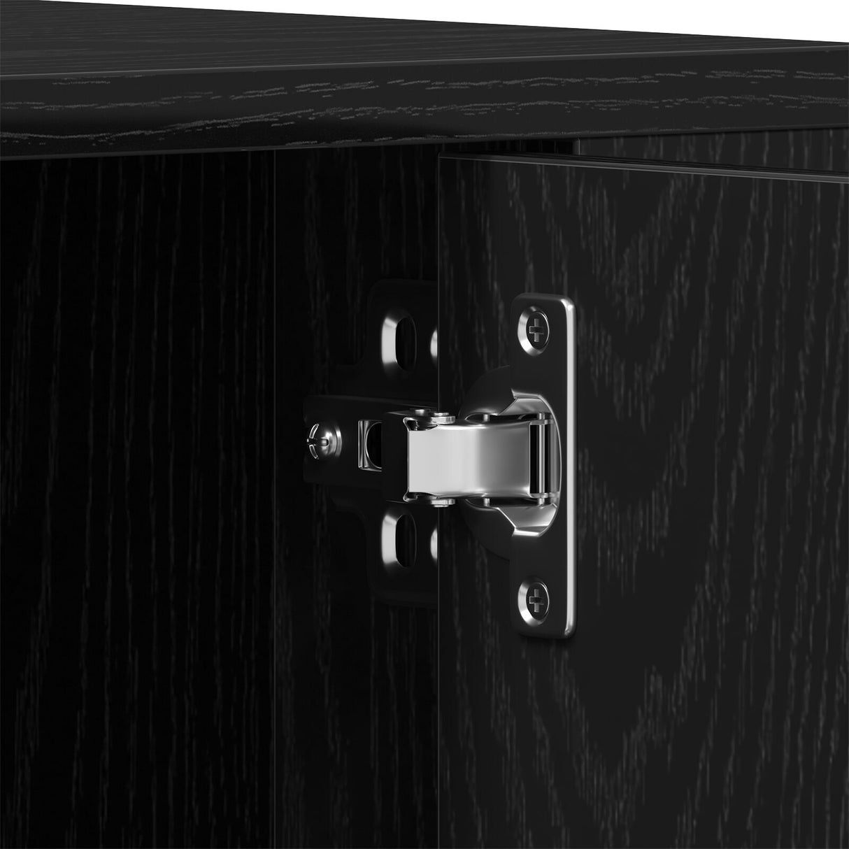 Tv Cabinet Black Oak 100X35X40 Cm Engineered Wood