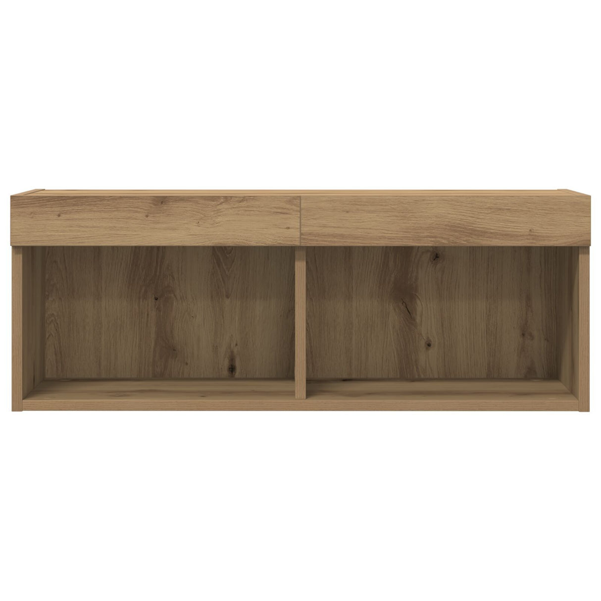 Tv Wall Cabinets With Led Lights 2 Pcs Artisan Oak 80X30X30 Cm
