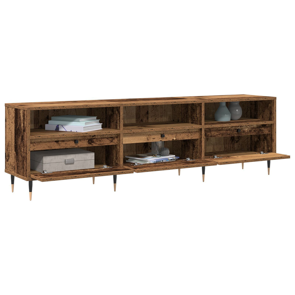 Tv Cabinet Old Wood 150X30X44.5 Cm Engineered Wood