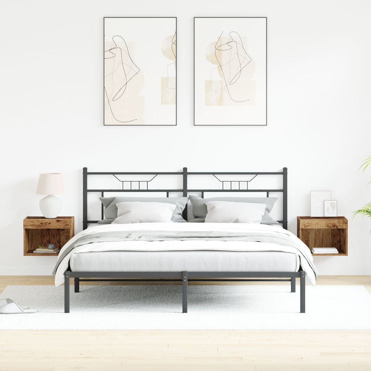 Wall Cabinets With Led Lights 2 Pcs Old Wood 40X30X30 Cm