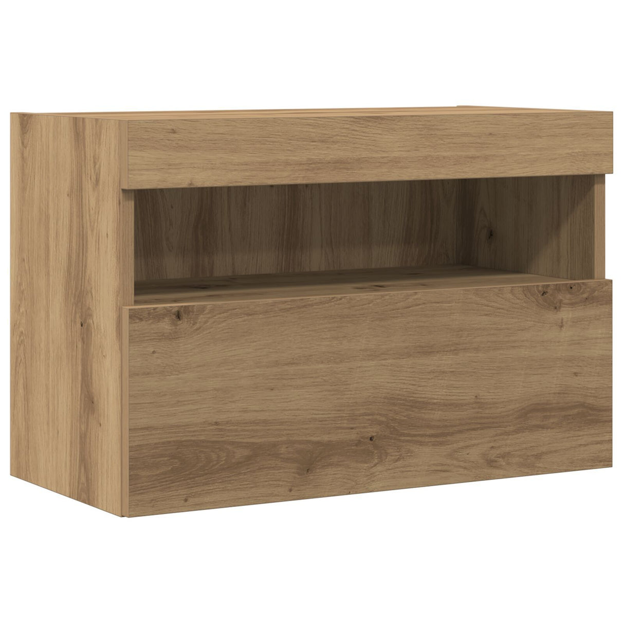 Tv Wall Cabinet With Led Lights Artisan Oak 60X30X40 Cm