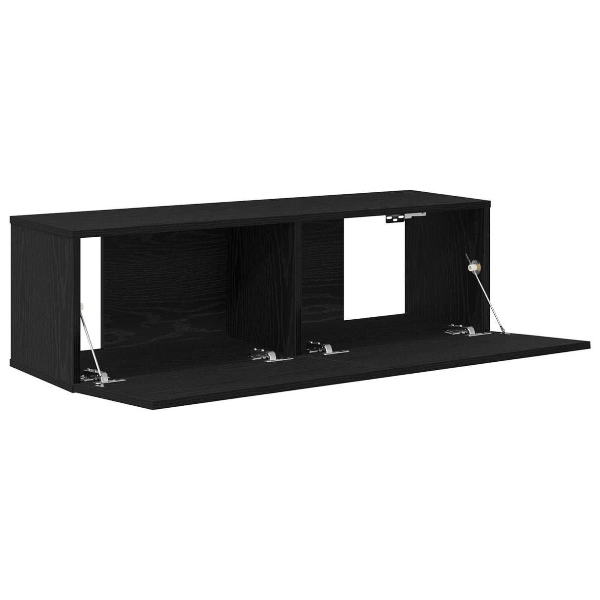 Tv Cabinets 2 Pcs Black Oak 100X30X30 Cm Engineered Wood