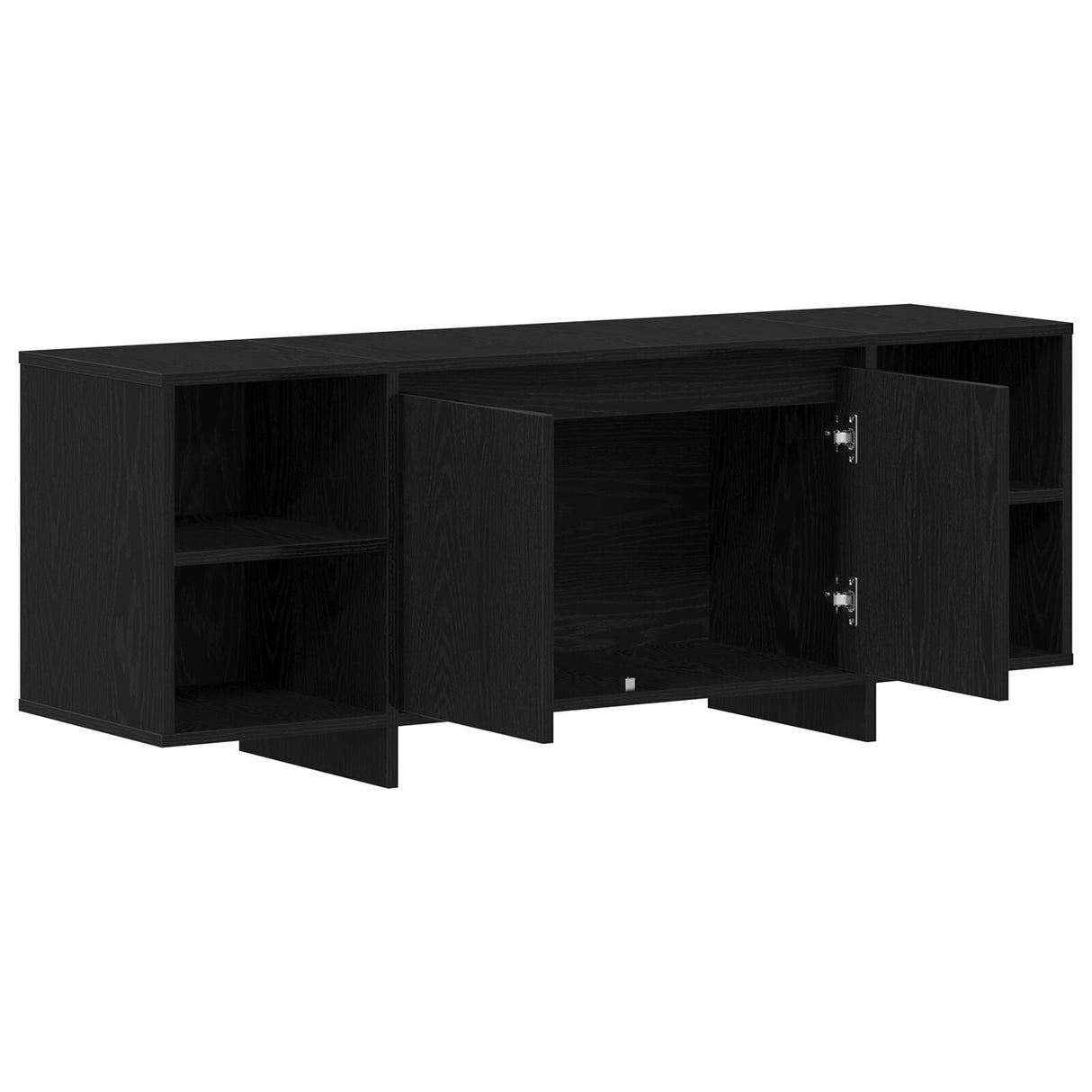 Tv Stand - Black Oak - 120X30X40.5 Cm - Made Of Engineered Wood
