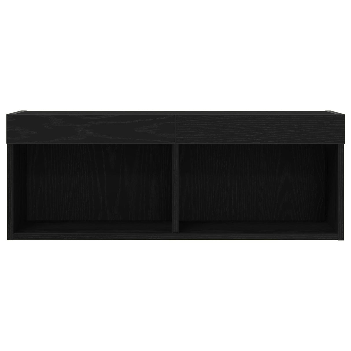 Tv Wall Cabinets With Led Lights 2 Pcs Black Oak 80X30X30 Cm