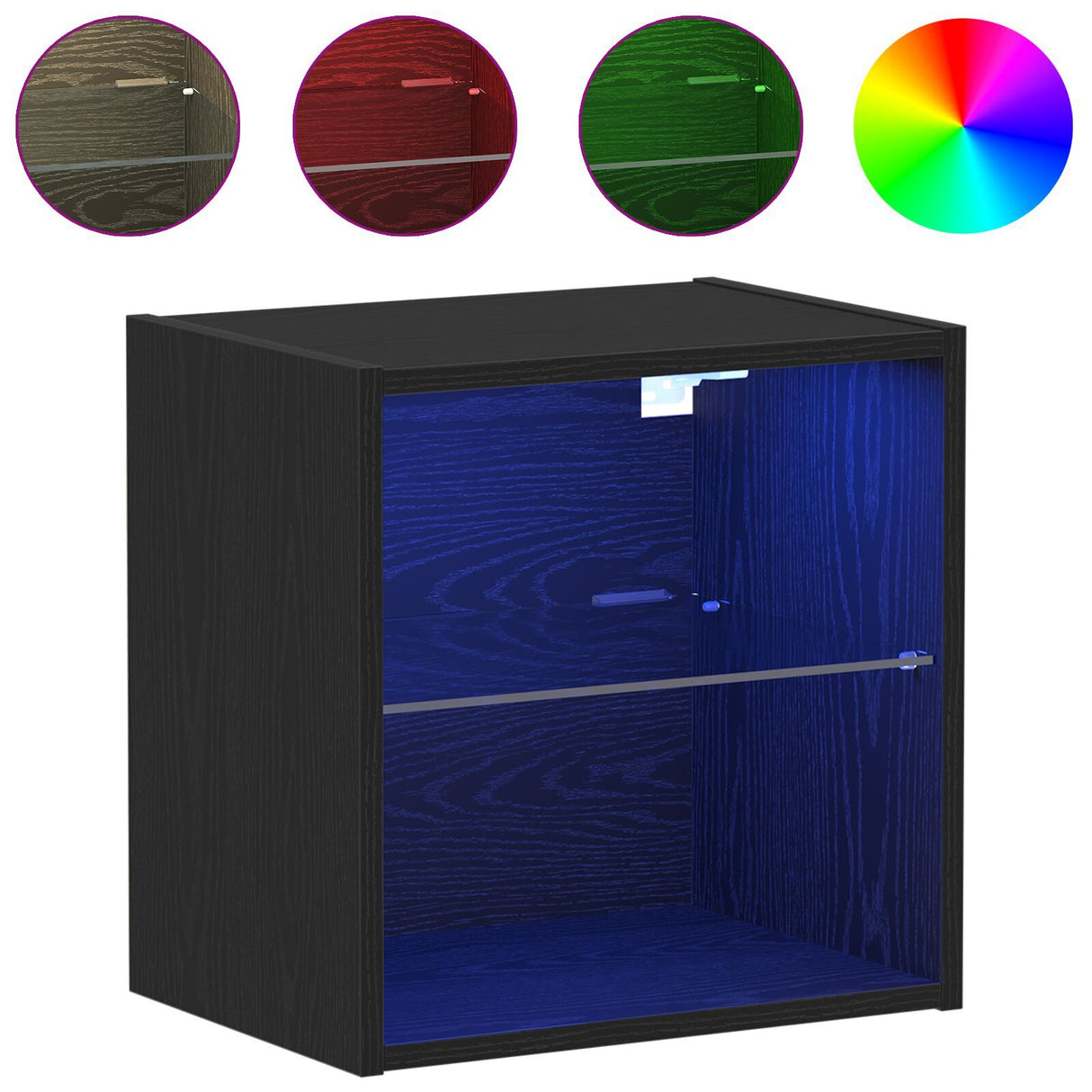 Floating Shelf Black Oak 40X28,5X40 Cm Engineered Wood