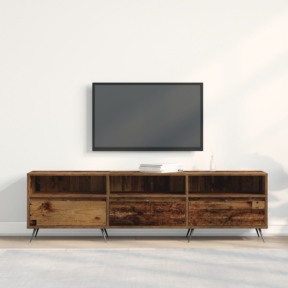 Tv Cabinet Old Wood 150X30X44,5 Cm Engineered Wood
