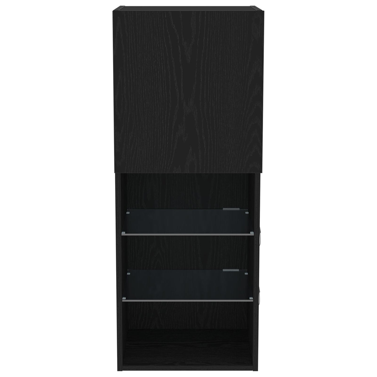 Tv Cabinet With Led Lights Black Oak 40,5X30X102 Cm