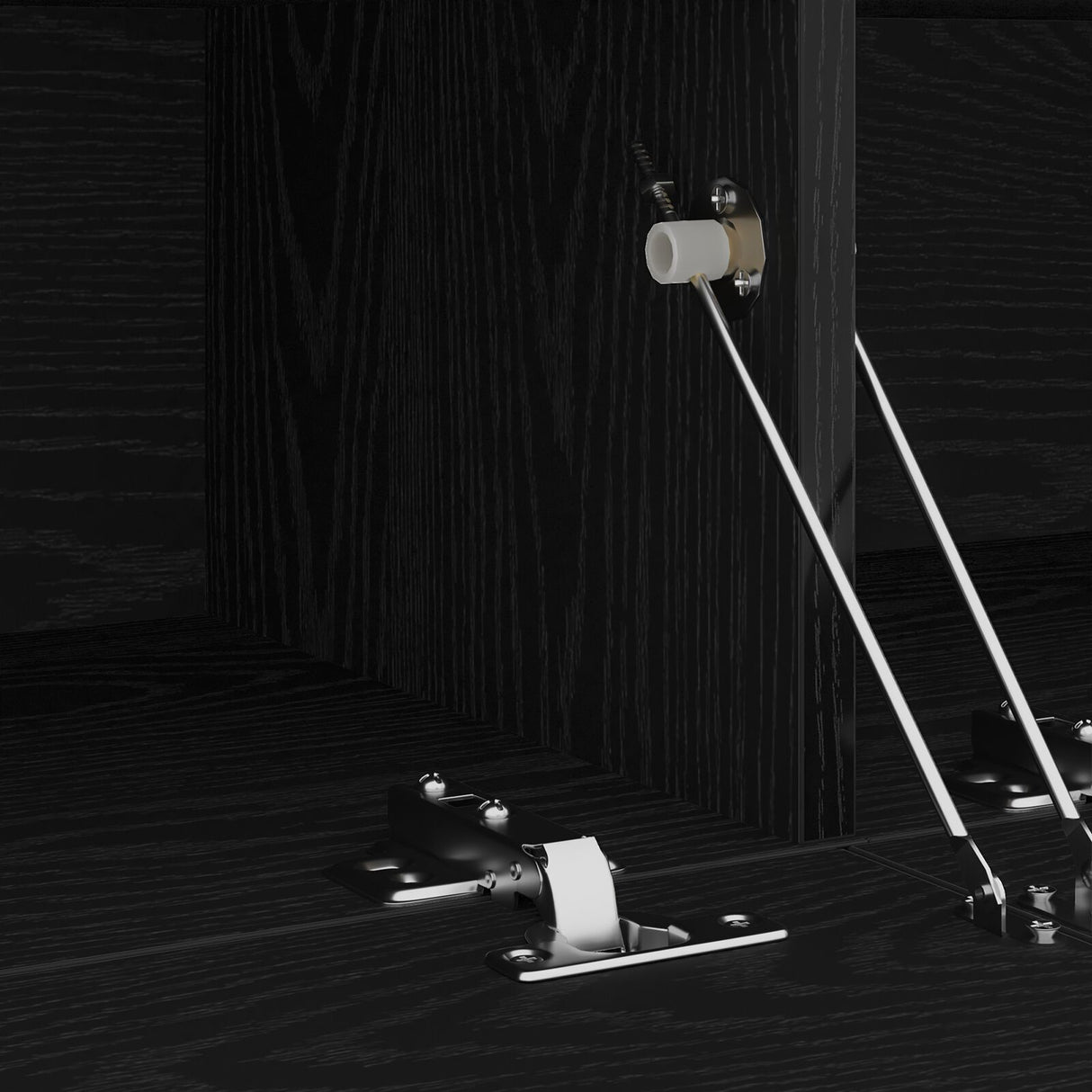 Tv Cabinet With Led Black Oak 120X35X40 Cm Engineered Wood