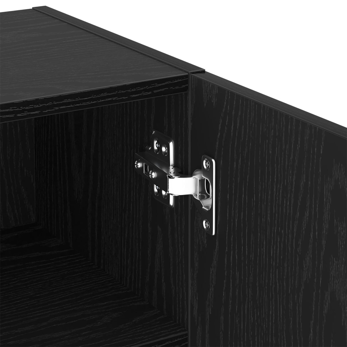 Tv Cabinet With Led Lights Black Oak 40,5X30X102 Cm