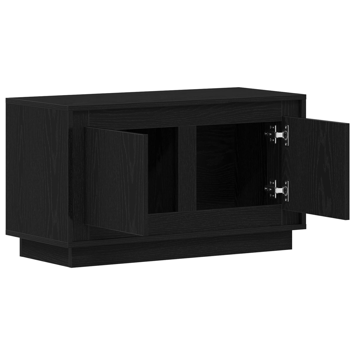Tv Cabinet Black Oak 80X35X45 Cm Engineered Wood