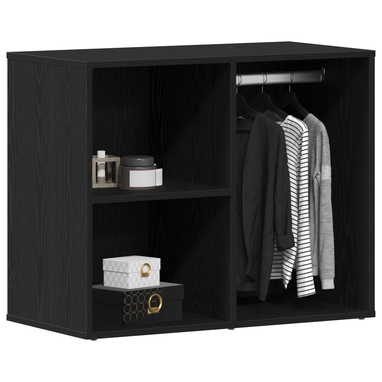 Black Oak Cosmetic Cabinet - 80X40X65 Cm, Made From Engineered Wood