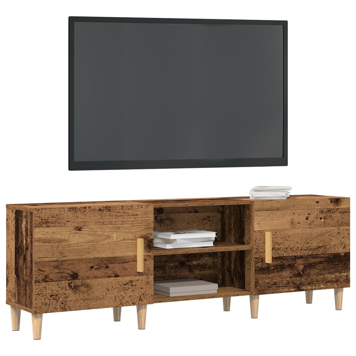 Tv Cabinet Old Wood 150X30X50 Cm Engineered Wood