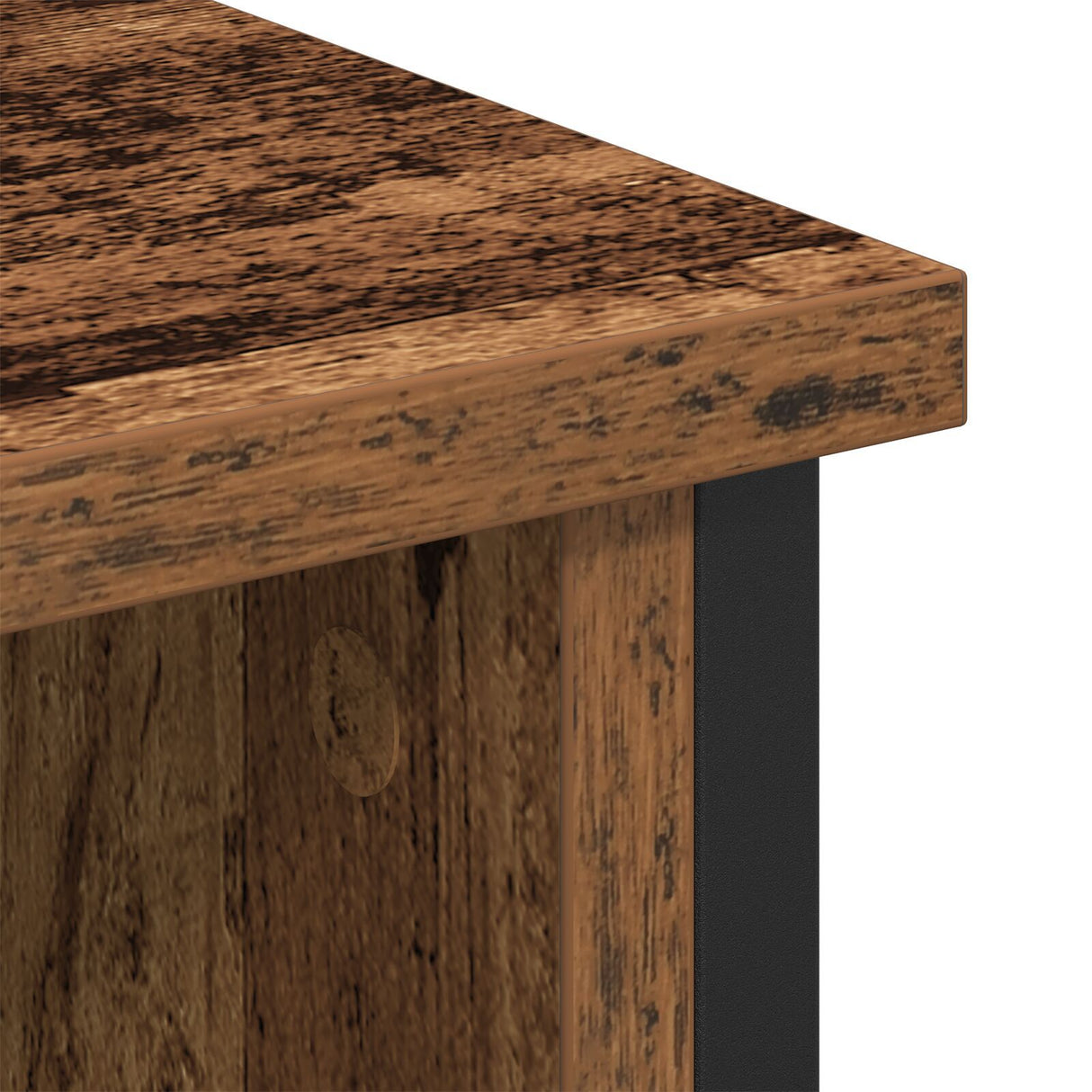 Tv Cabinet Old Wood 100X35X45 Cm Engineered Wood And Steel