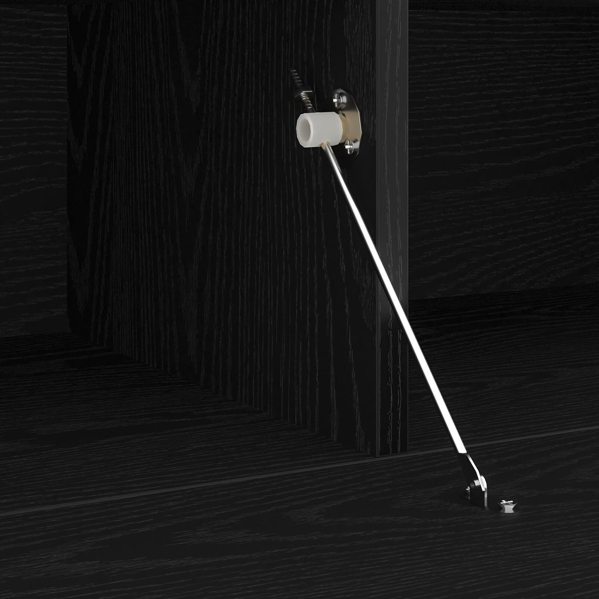 Black Oak Tv Stand With Led Lights, 60X35X40 Cm, Made From Engineered Wood