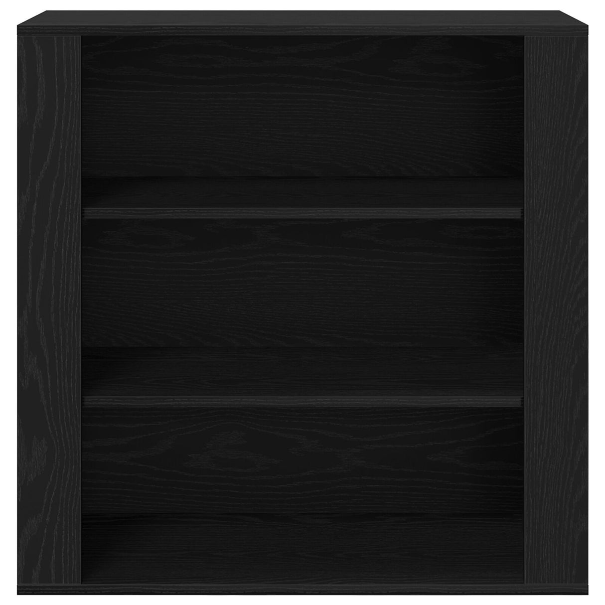 Wall Cabinet Black Oak 80X33X80 Cm Engineered Wood