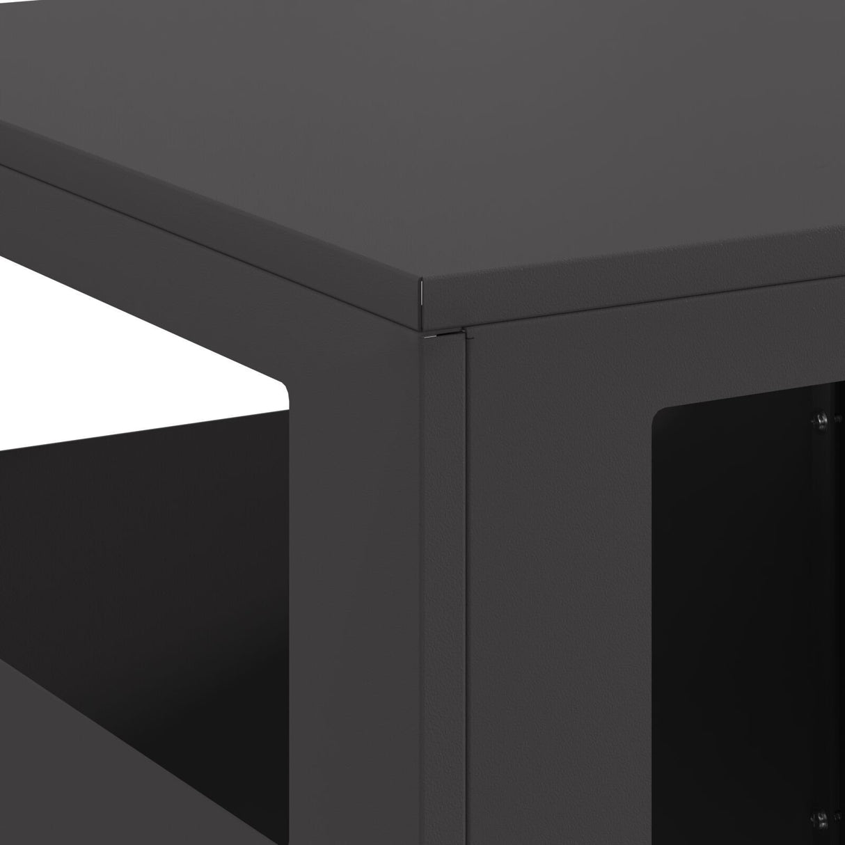 Fire Pit Square Black Steel