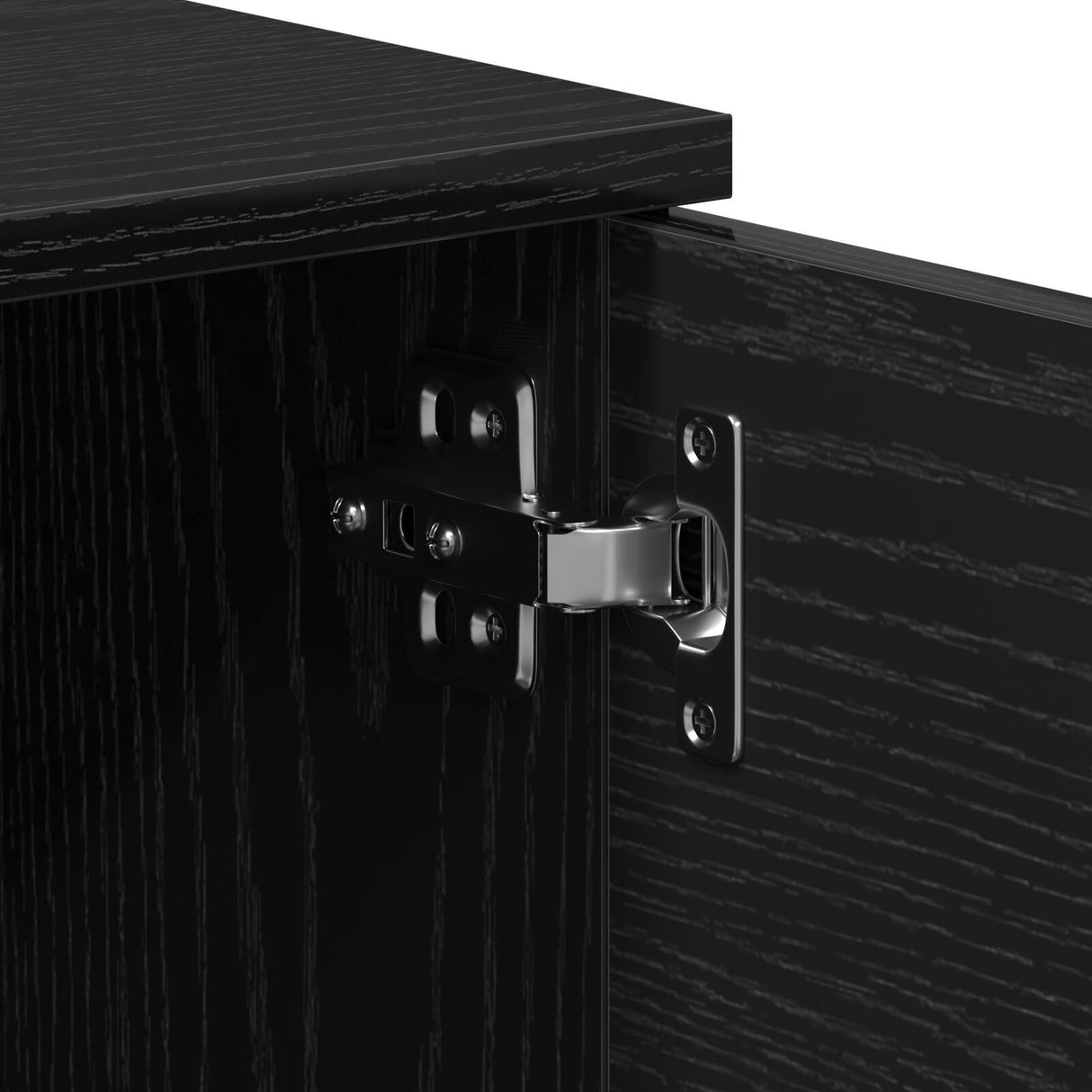 Tv Cabinet - Black Oak - 140X35X40 Cm - Made Of Engineered Wood