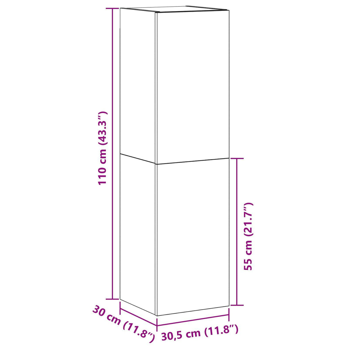 Tv Cabinet Black Oak 30,5X30X110 Cm Engineered Wood