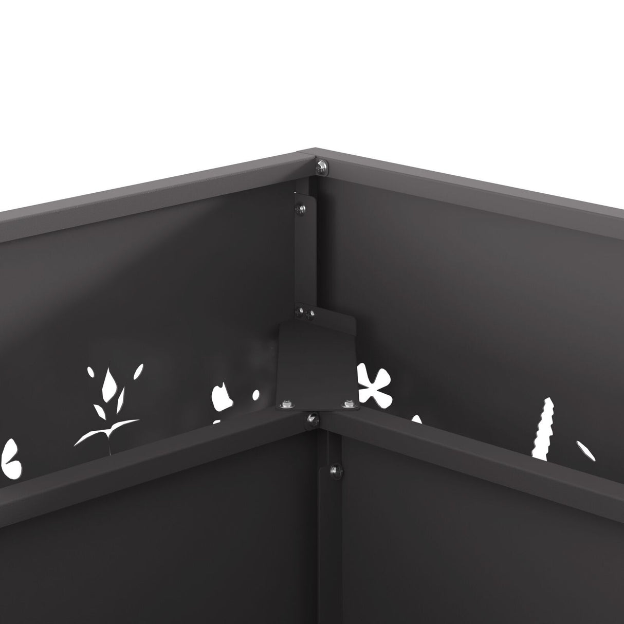 Fire Pit Square Black Steel