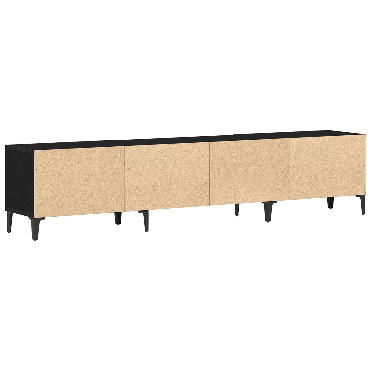 Tv Cabinet Black Oak 180X31,5X40 Cm Engineered Wood