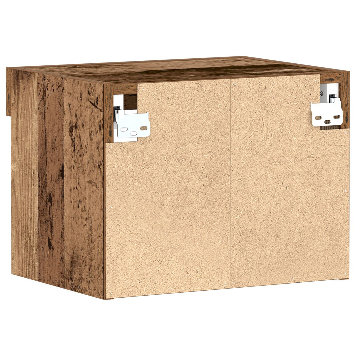 Wall Cabinet With Led Lights Old Wood 40X30X30 Cm