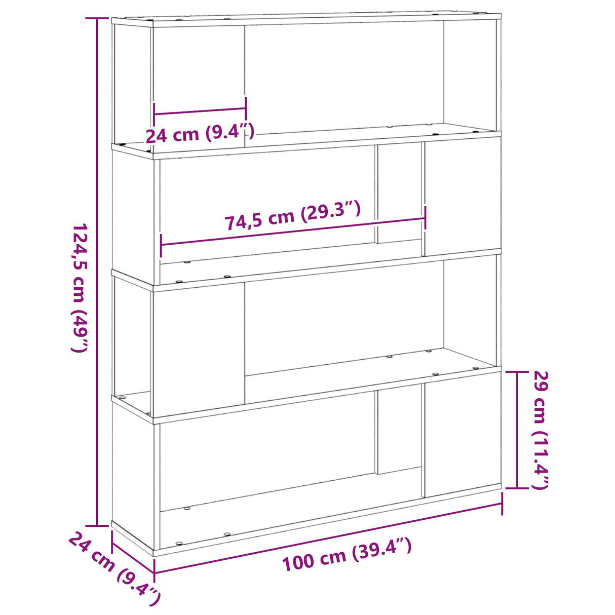 Tv Cabinet Black Oak Engineered Wood 100 X 24 X 124 Cm