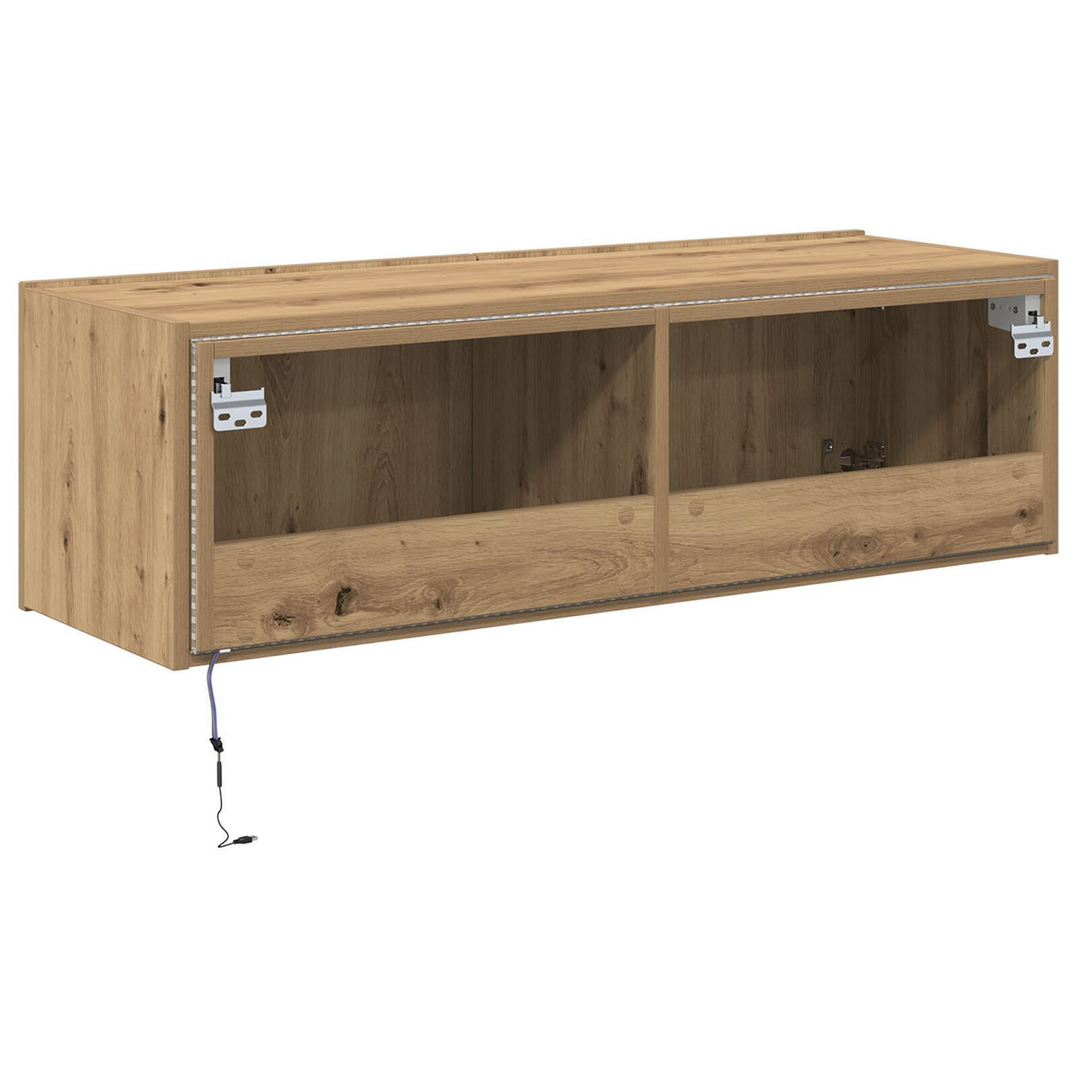 Tv Wall Cabinet With Led Lights Artisan Oak 100X35X31 Cm