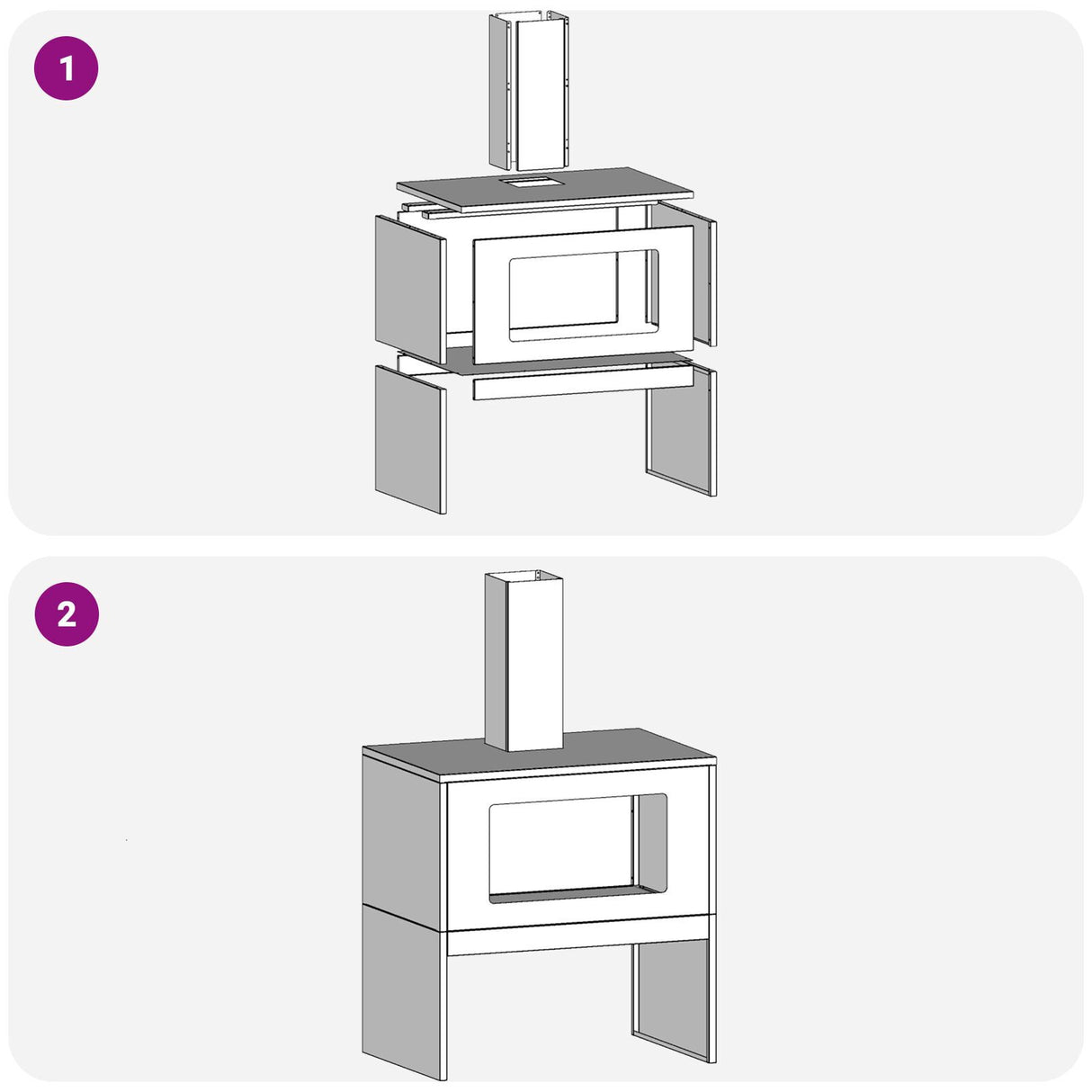 Fire Pit With Chimney Black Steel
