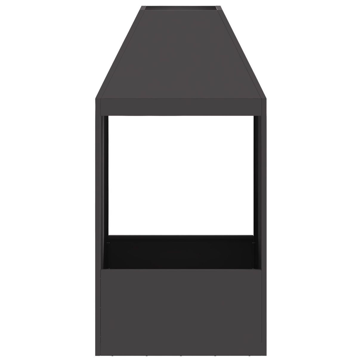 Fire Pit Black 50X50X100 Cm Steel