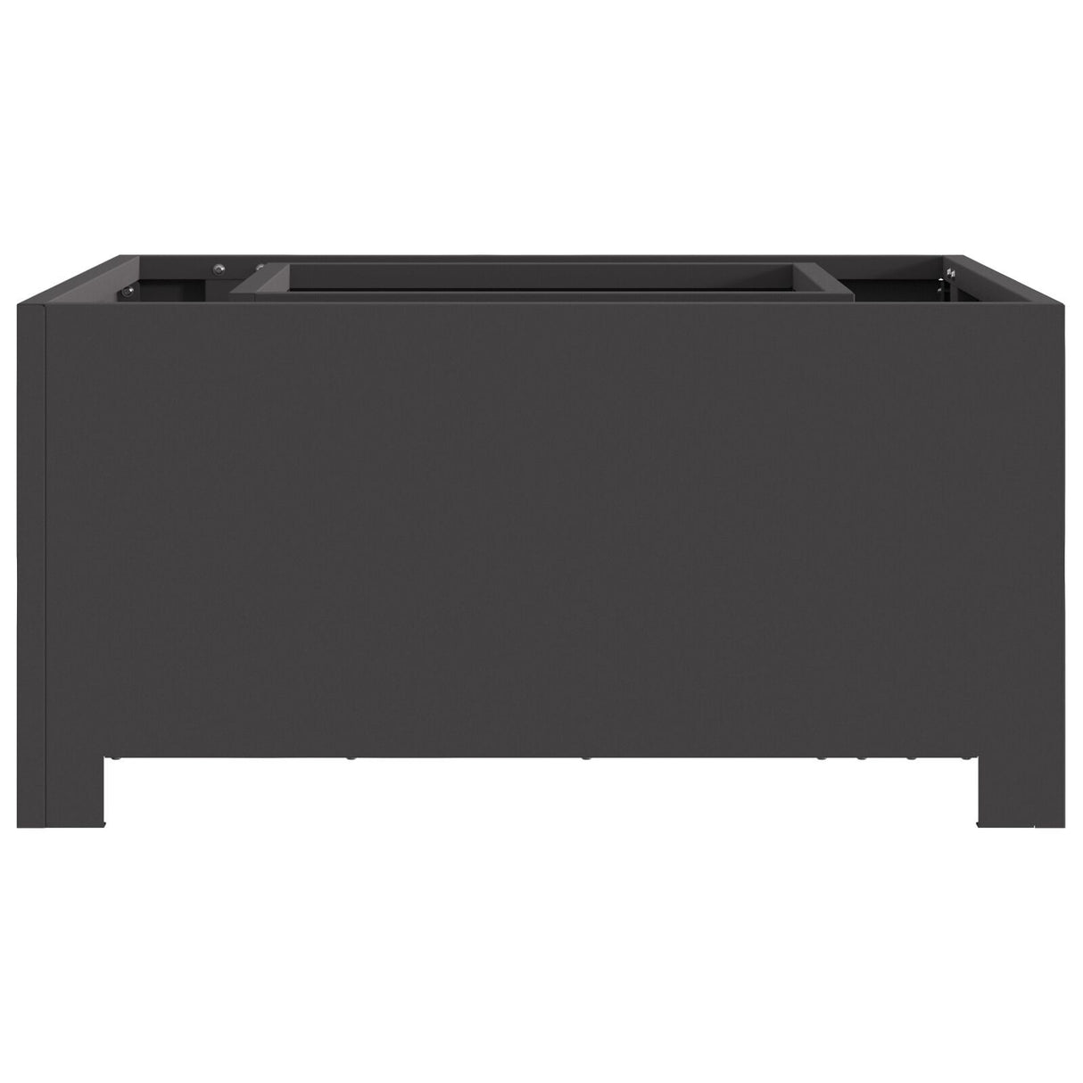 Fire Pit Square Black Steel