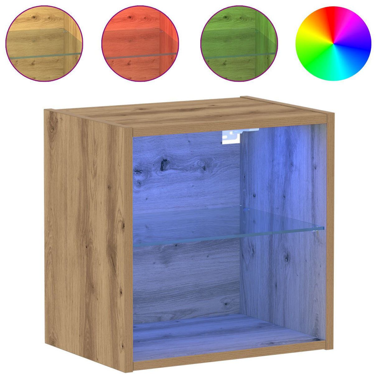 Floating Shelf 2 Pcs Artisan Oak 40X28.5X40 Cm Engineered Wood