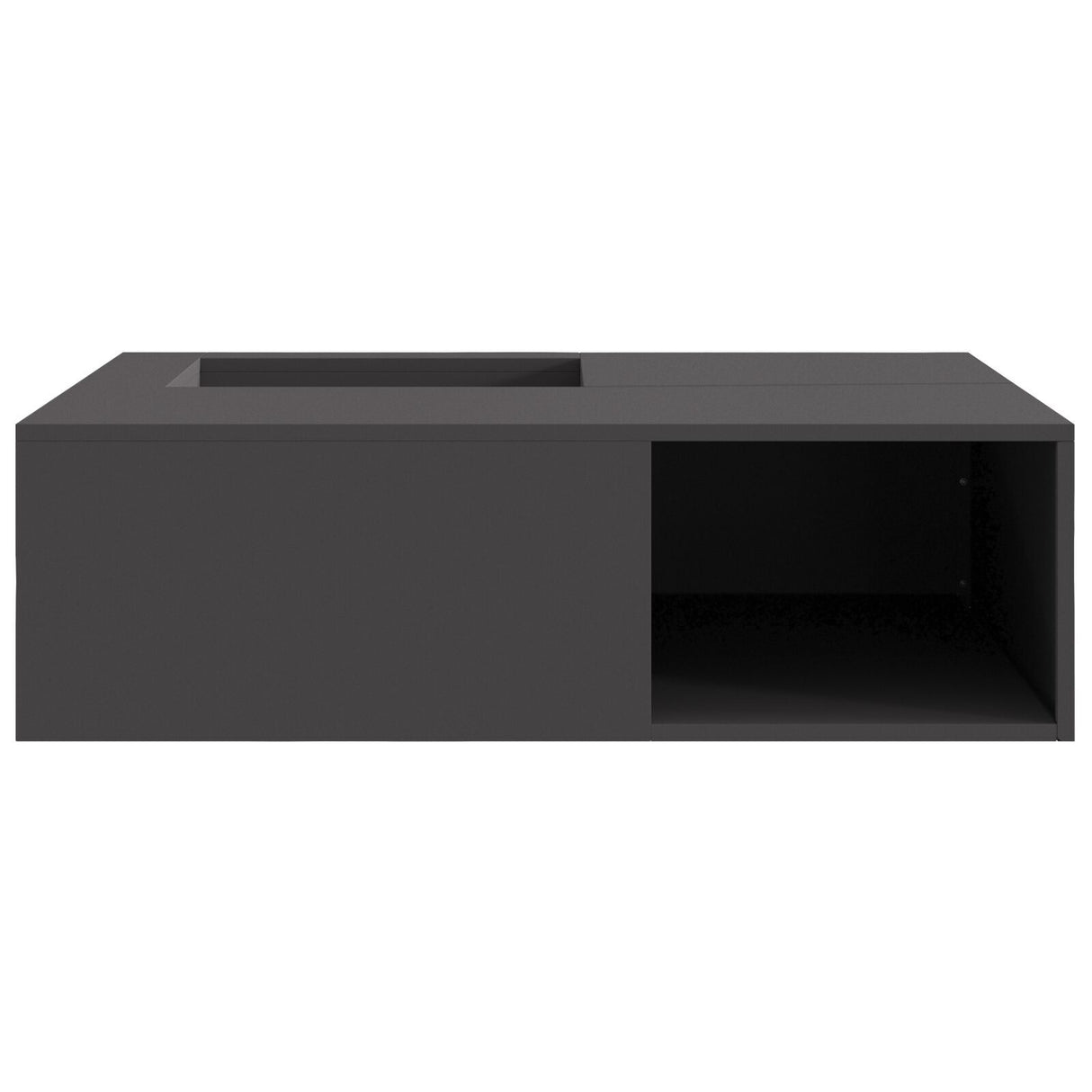 Fire Pit With Log Storage Black 100X100X30 Cm Steel