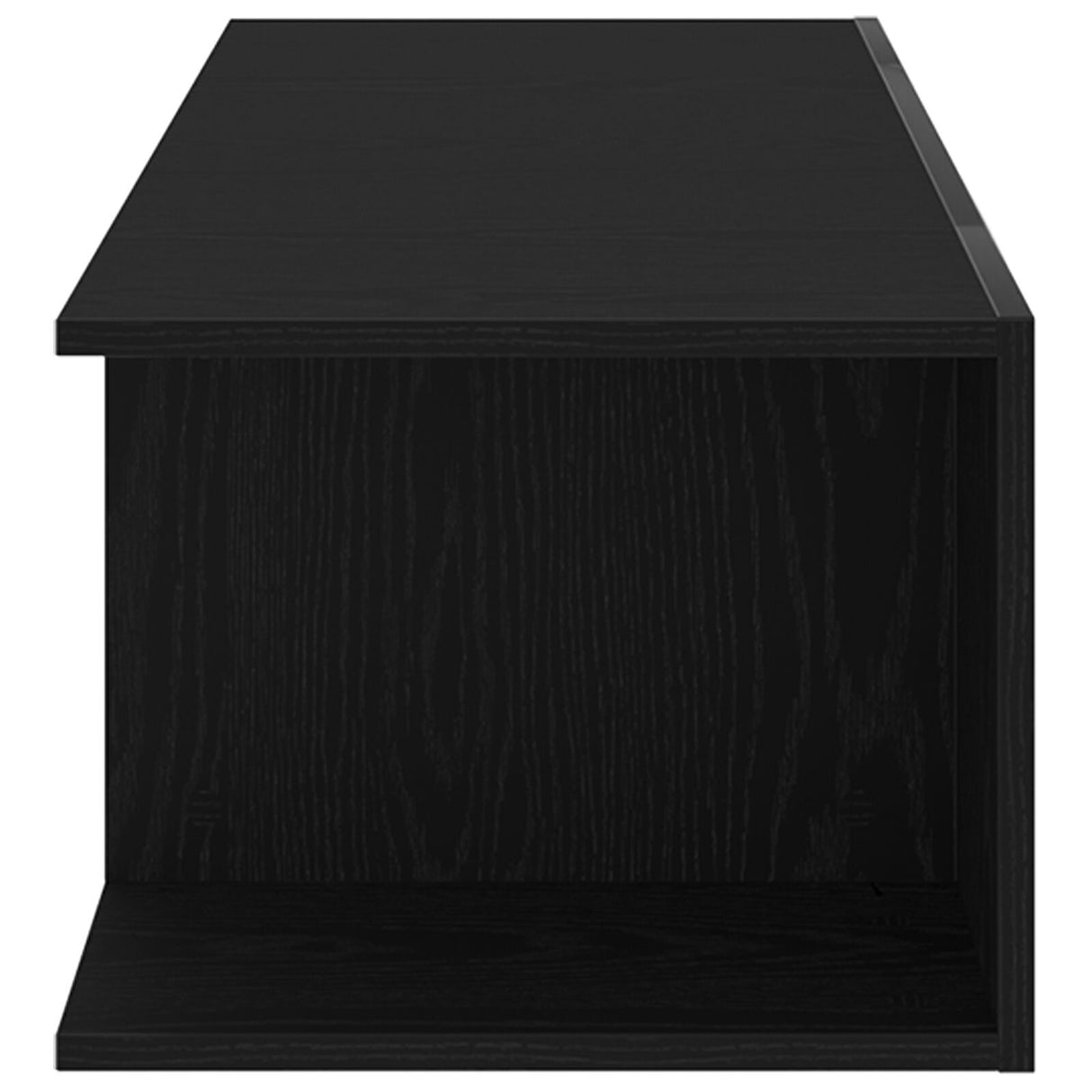 Tv Cabinet With Led Lights In Black Oak - 90 X 39 X 30 Cm - Made From Engineered Wood