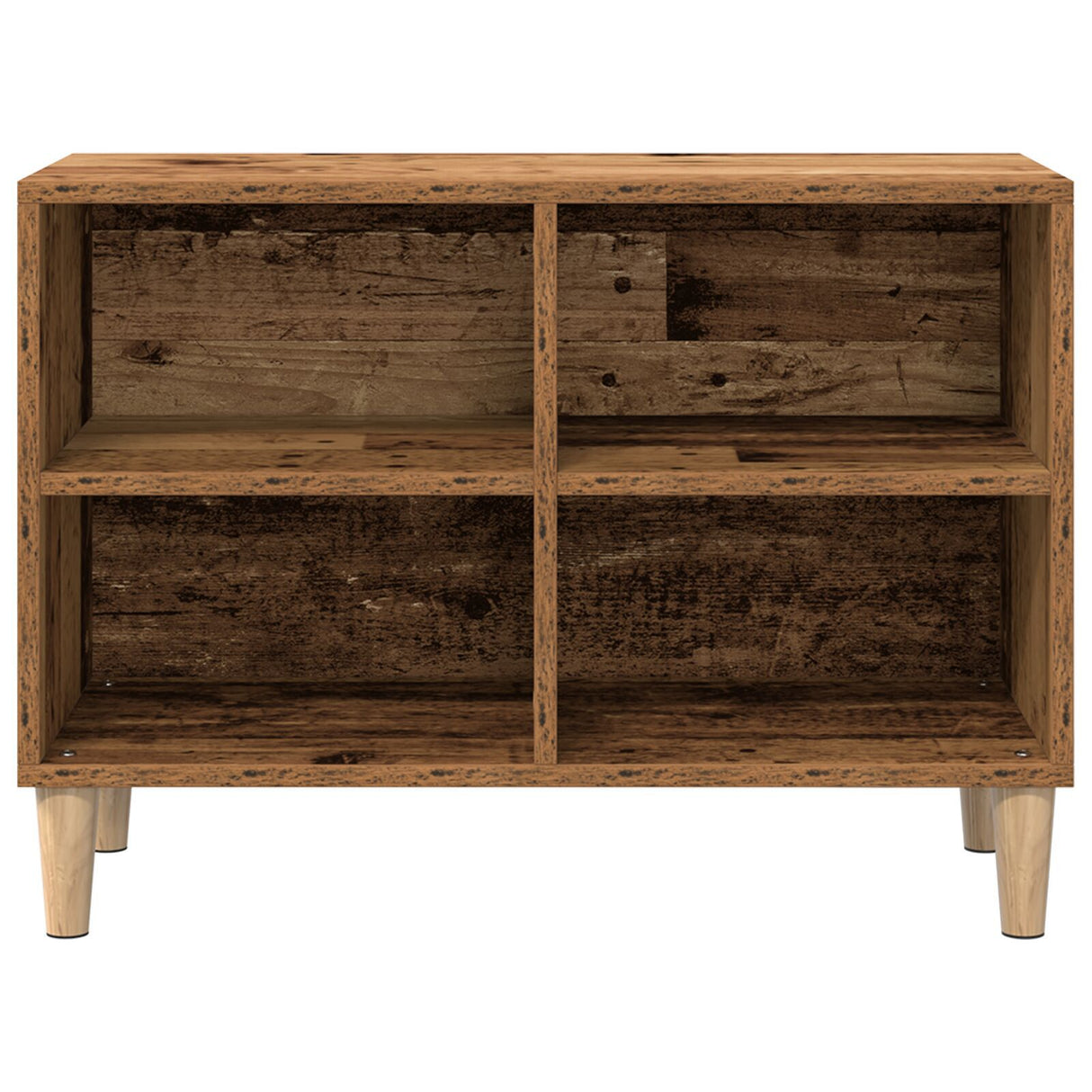 Tv Cabinet With Wooden Leg Old Wood 69.5X30X50 Cm