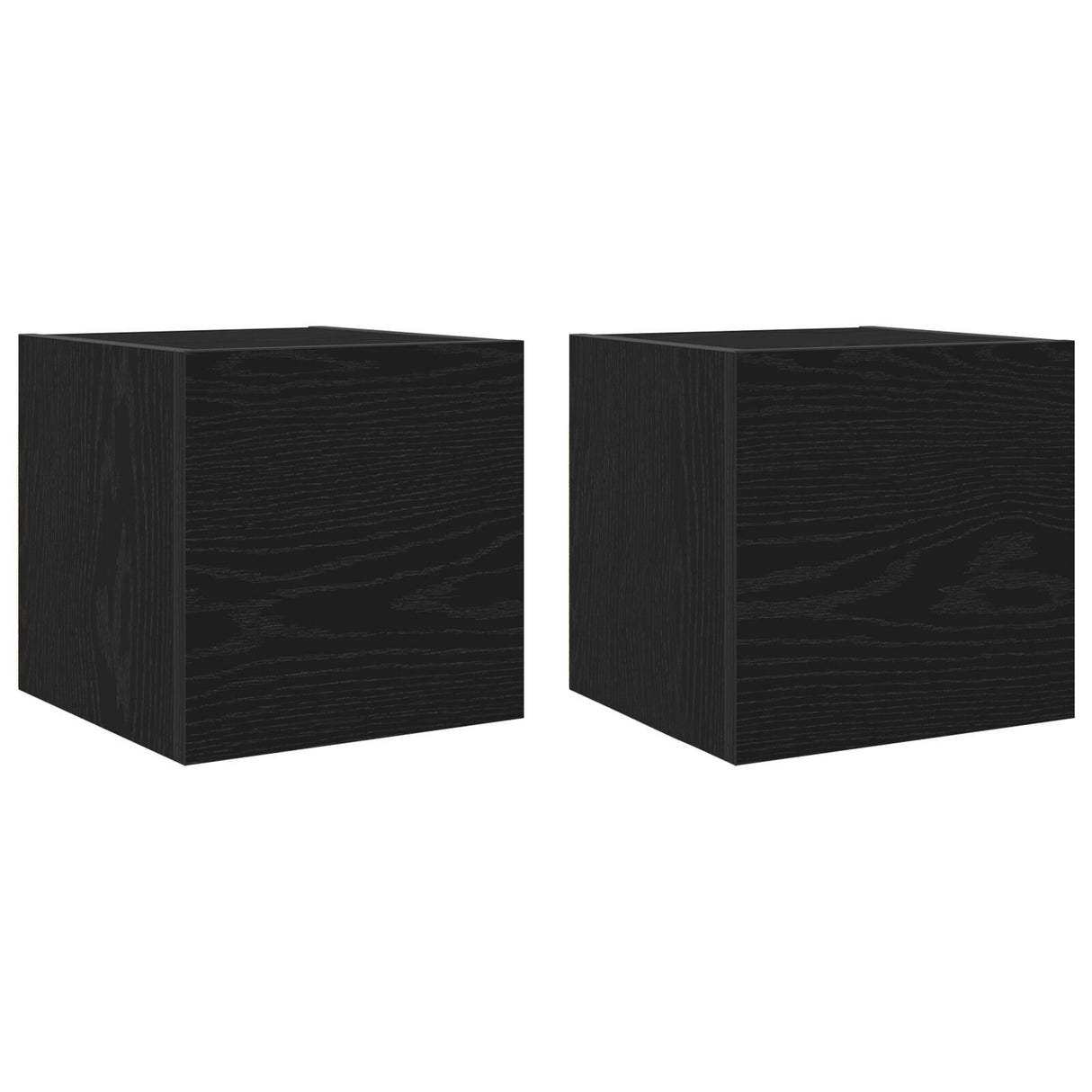 Wall Mounted Tv Cabinets 2 Pcs Black Oak 30.5X30X30 Cm