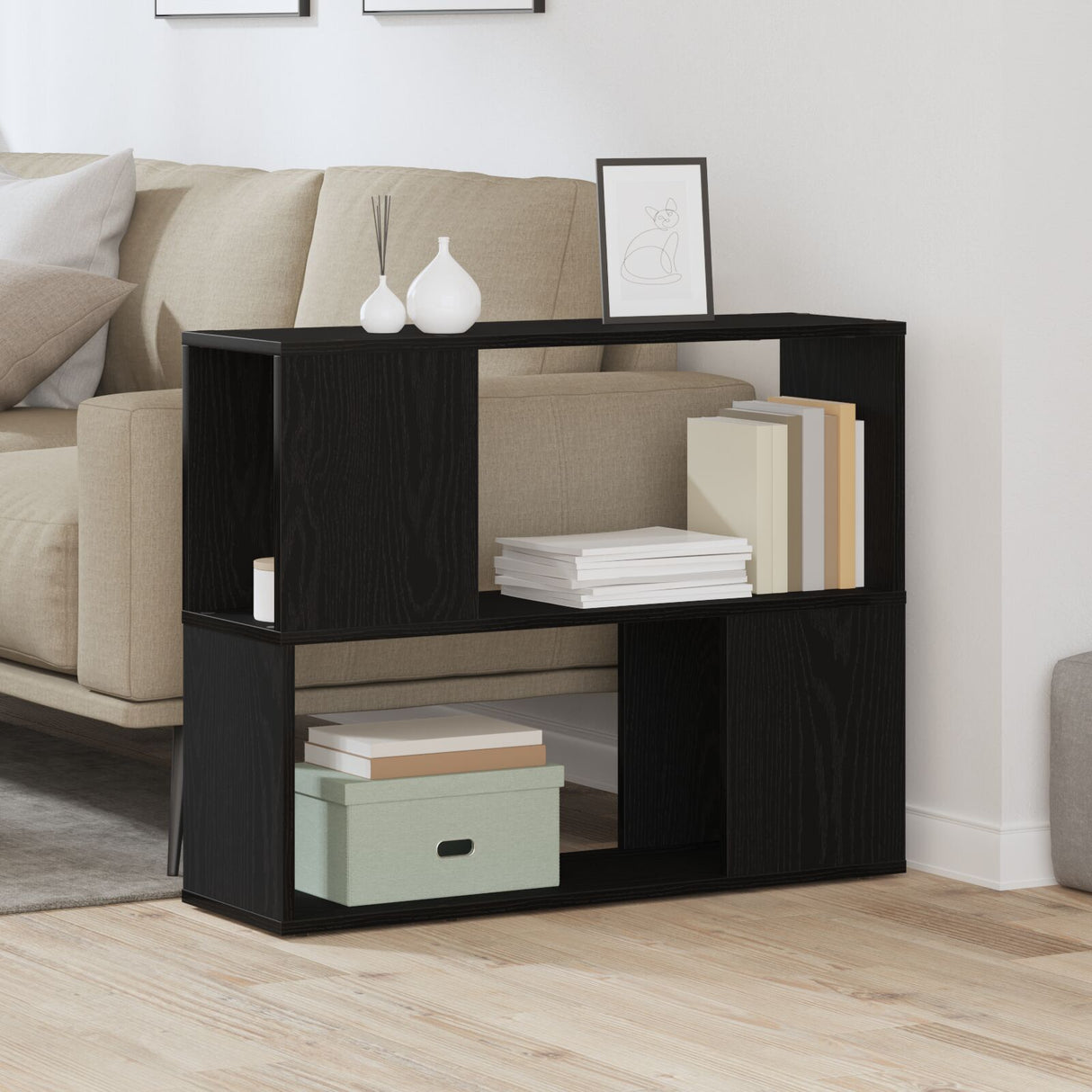 White Tv Stand 80X24X63 Cm Made Of Engineered Wood