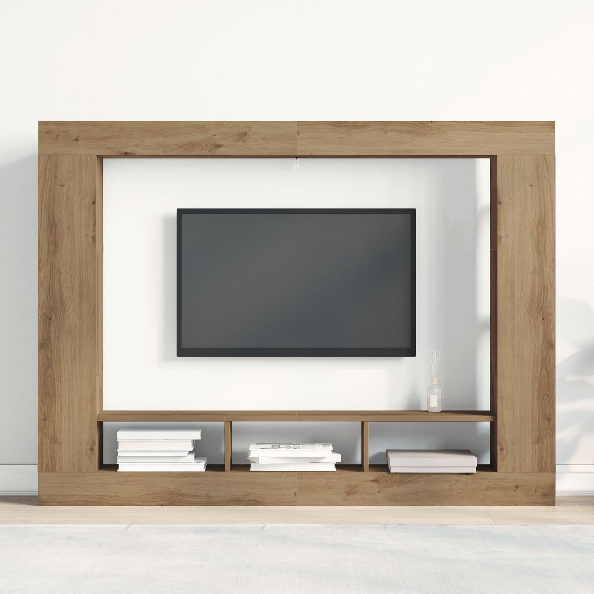 Tv Cabinet Wall-Mounted Artisan Oak 152X22X113 Cm