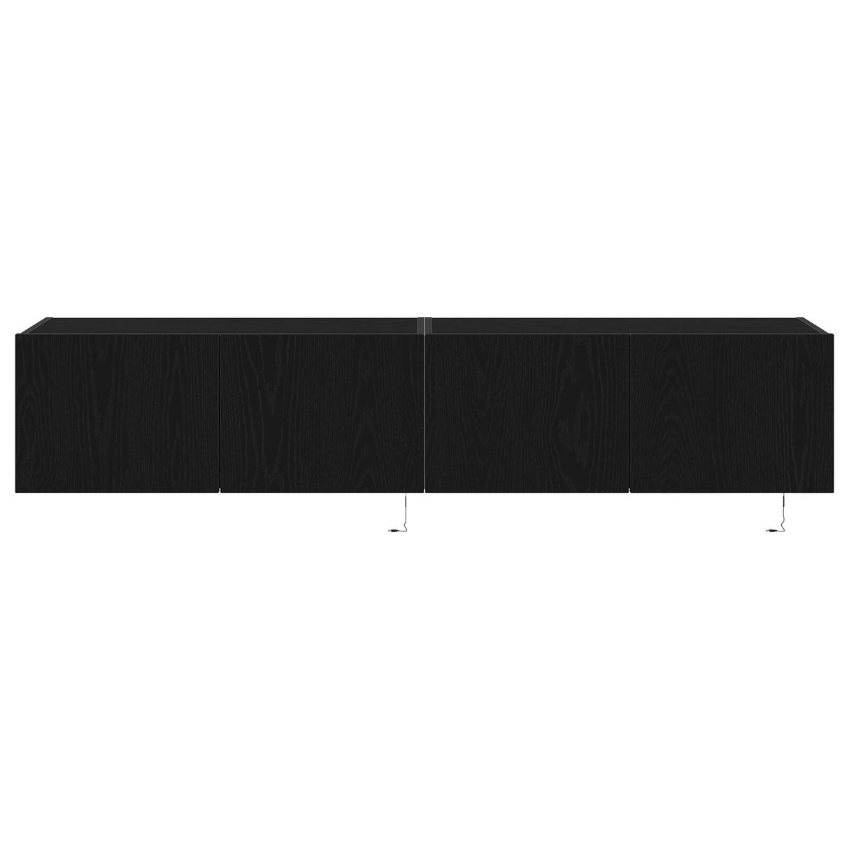Tv Wall Cabinets With Led Lights 2 Pcs Black Oak 80X35X31 Cm