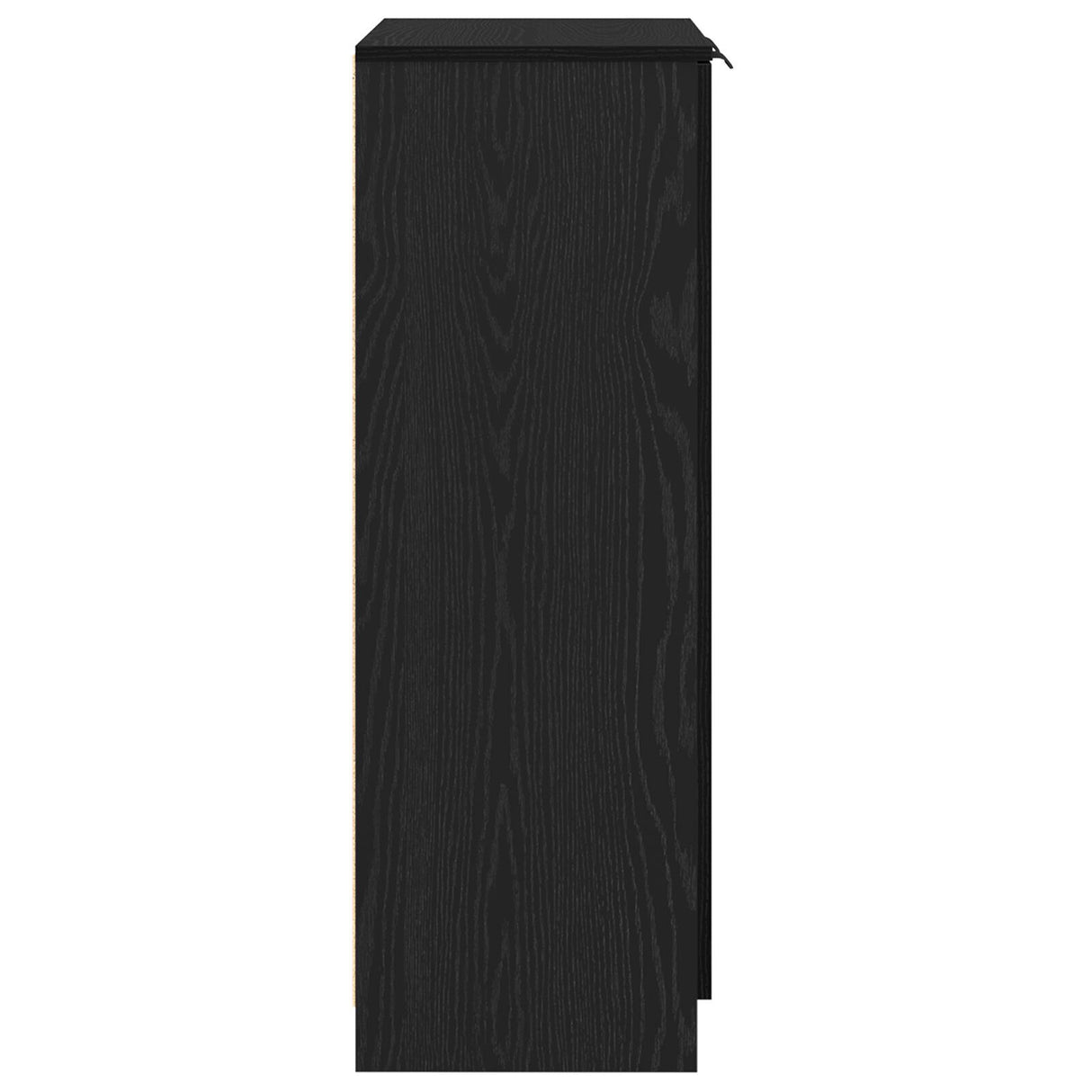 Shoe Cabinet In Black Oak - 59 X 35 X 100 Cm - Made From Engineered Wood