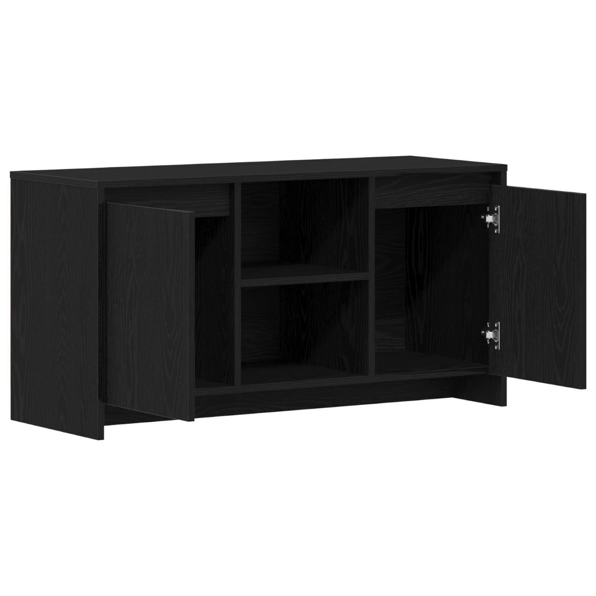 Tv Stand In Black Oak - 102 X 37.5 X 52.5 Cm, Made Of Engineered Wood