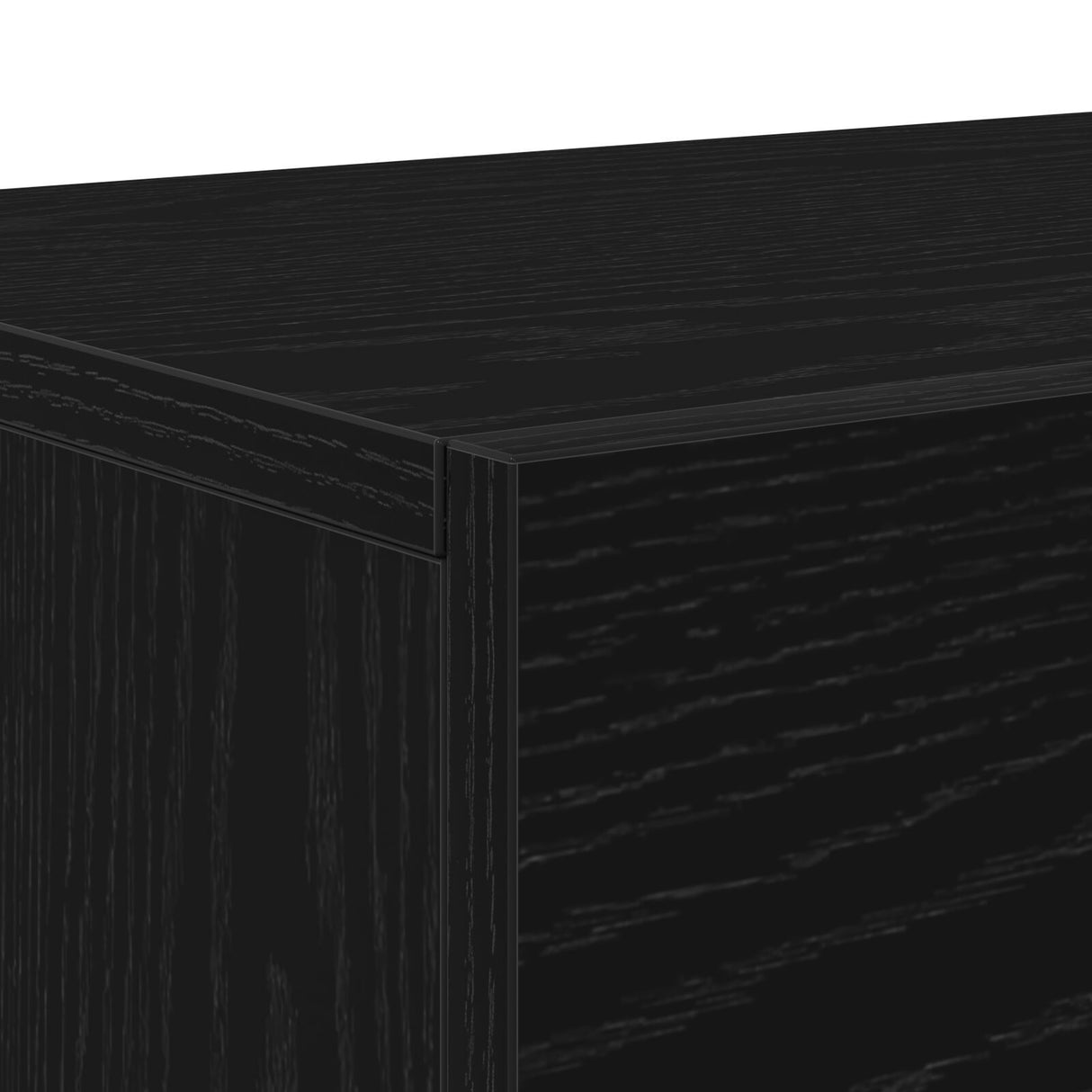 Tv Cabinet Black Oak 150X30X50 Cm Engineered Wood