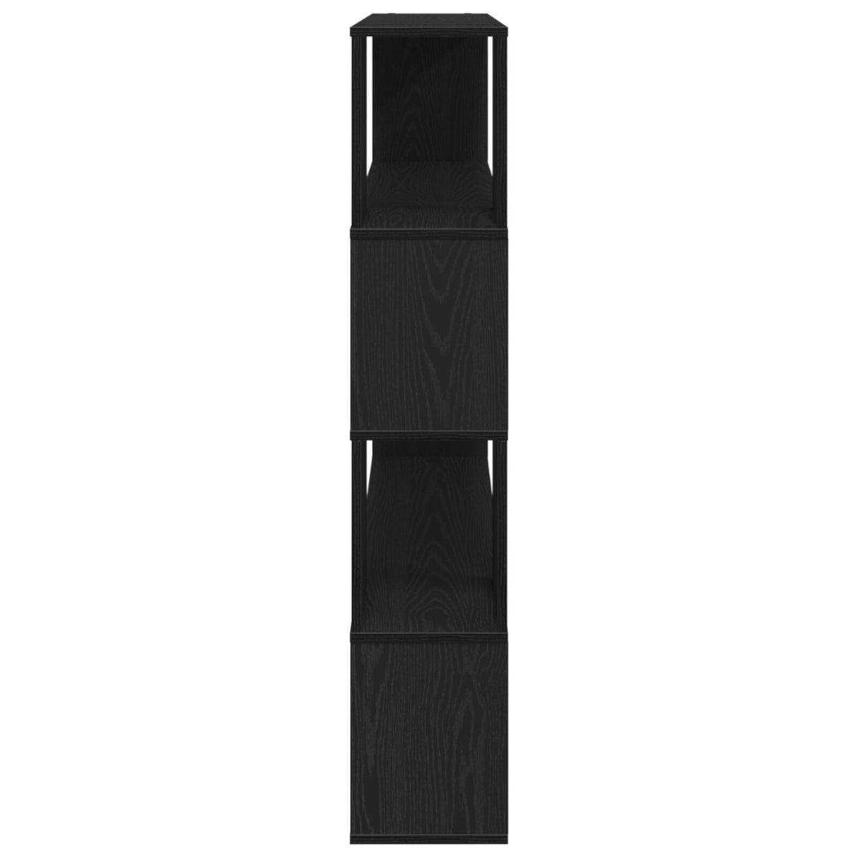 Tv Cabinet Black Oak Engineered Wood 100 X 24 X 124 Cm