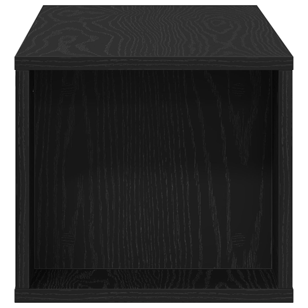 Wall-Mounted Tv Cabinet - Black Oak, 100X30X26.5 Cm, Engineered Wood