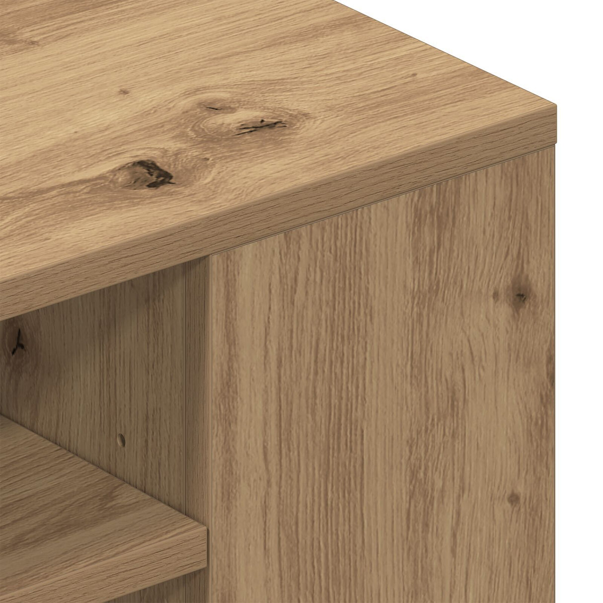 Wall Mounted Tv Cabinet In Artisan Oak - 100X30X26.5 Cm, Made From Engineered Wood
