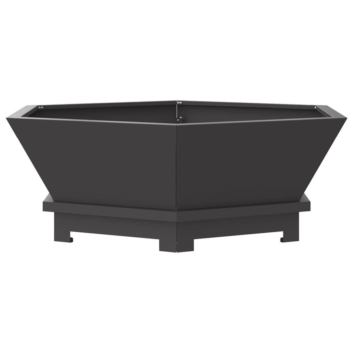 Fire Pit Hexagonal Black Steel