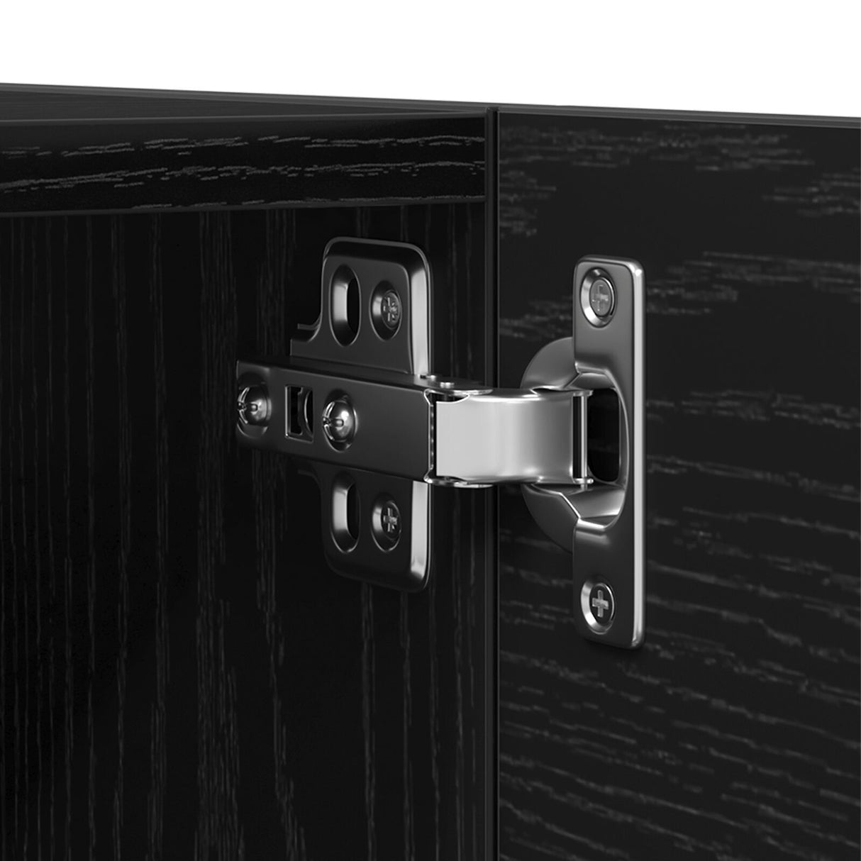 4 Piece Tv Cabinet Set Wall-Mounted Black Oak Engineered Wood, Black Oak Tv Stand 80X30X30 Cm Made Of Engineered Wood, Wall-Mounted Tv Cabinets - 2 Pcs Black Oak, 30.5X30X90 Cm, Made From Engineered Wood