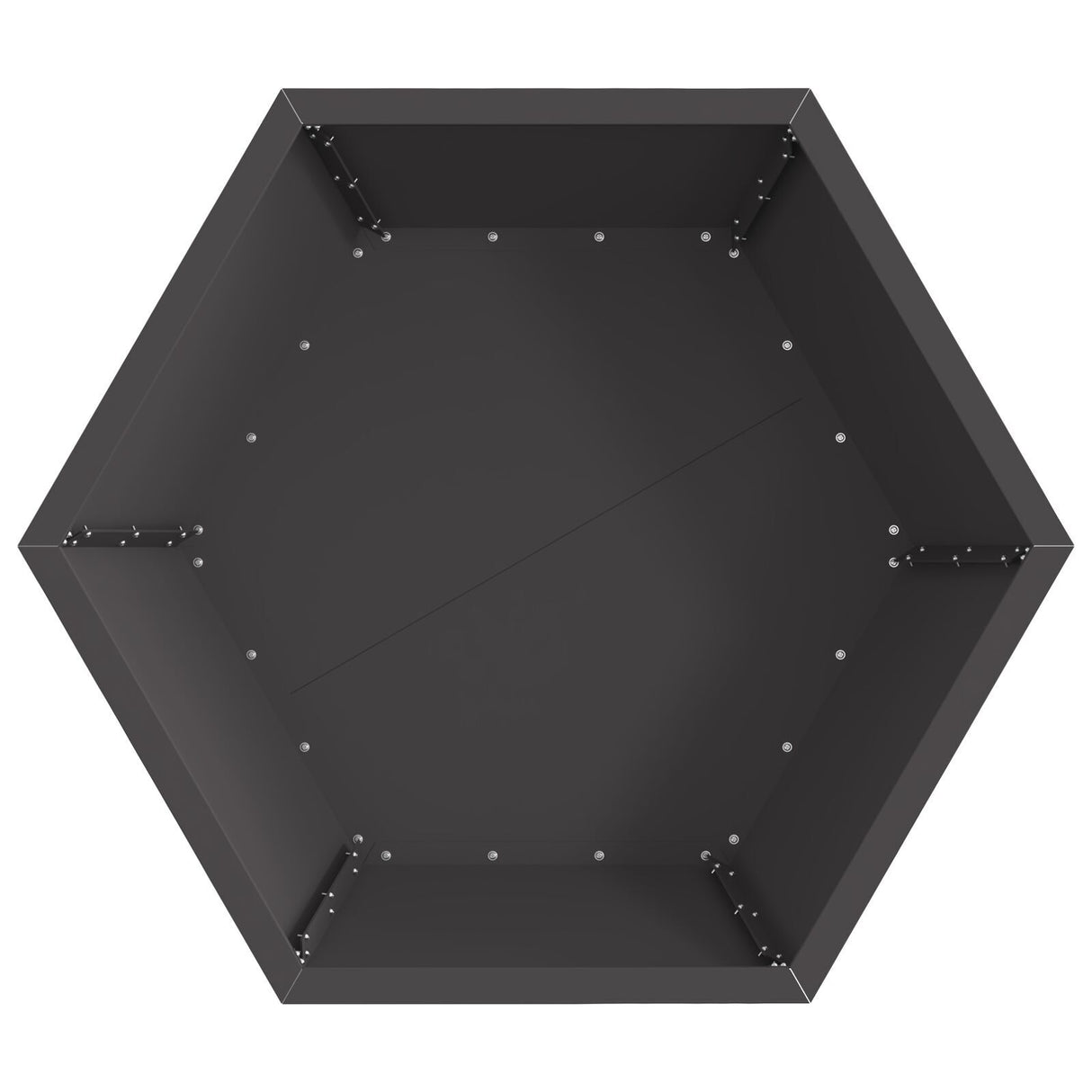 Fire Pit Hexagonal Black Steel