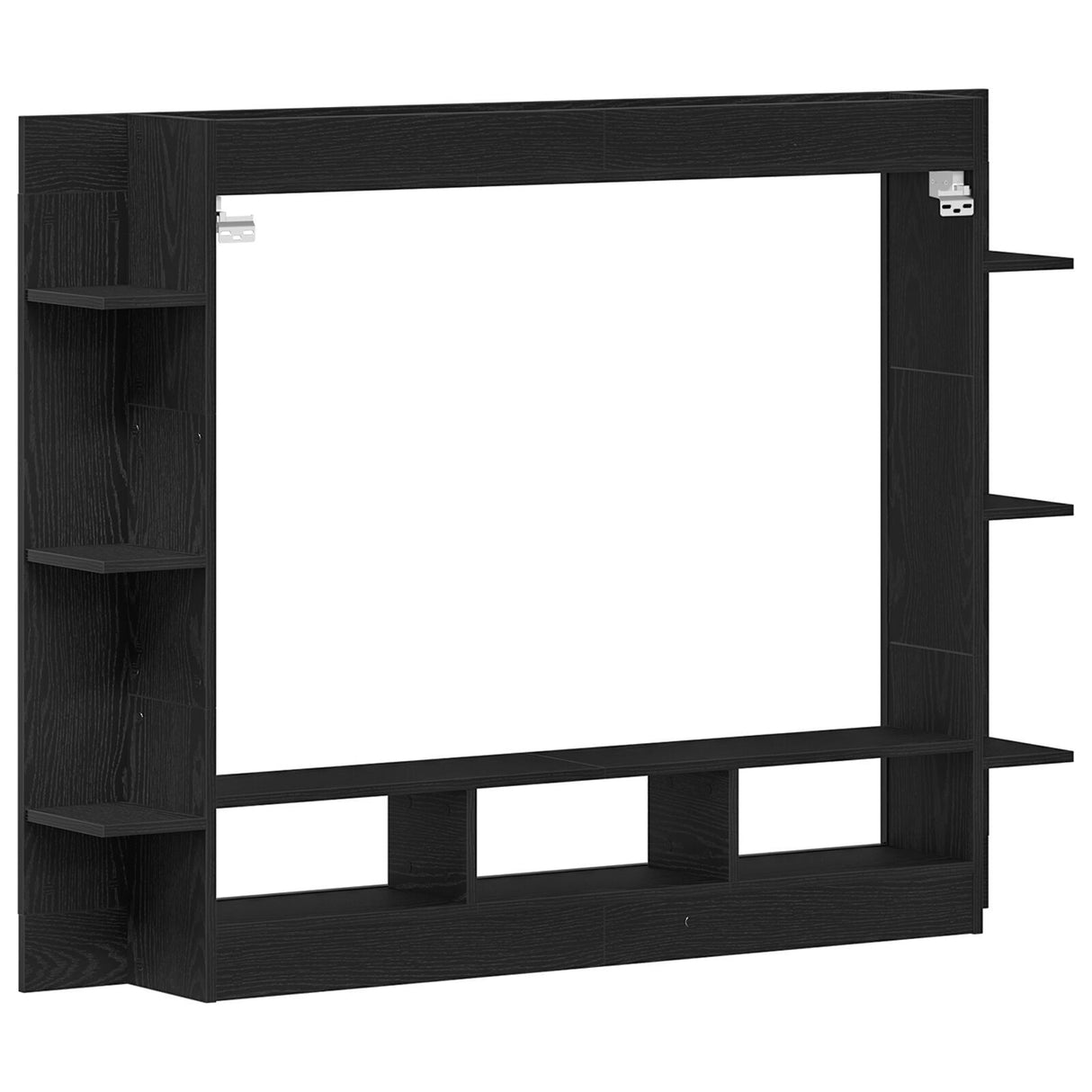 Tv Cabinet Wall-Mounted Black Oak 152X22X113 Cm